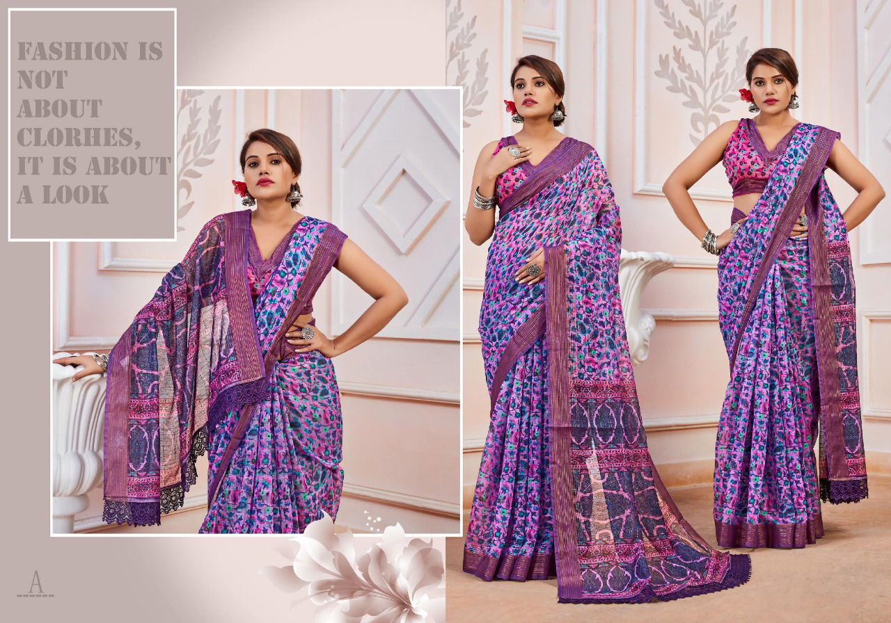 Ynf Konigin Cotton Casual Wear Digital Printed Ltaest Saree Collection